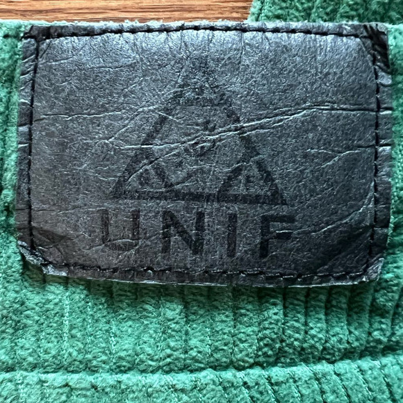 UNIF Large Corduroy Pants, Green w/Black Stripes, size 27 - Picture 8 of 14